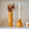 Earthen candlestick holder set