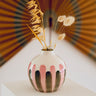 Striped bud vase