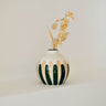Striped bud vase