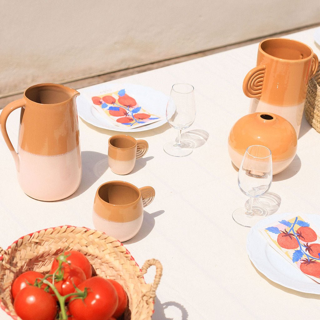 Lot 1 pichet et 2 mugs Ambre - Bicolore - Oustao